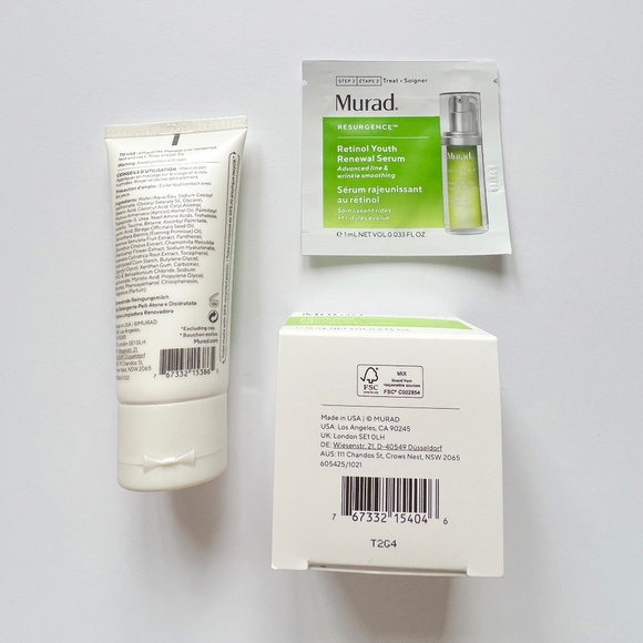 MURAD Resurgence Travel Sz Renewing Cleansing Cream Retinol Youth Night Cream - Picture 2 of 2